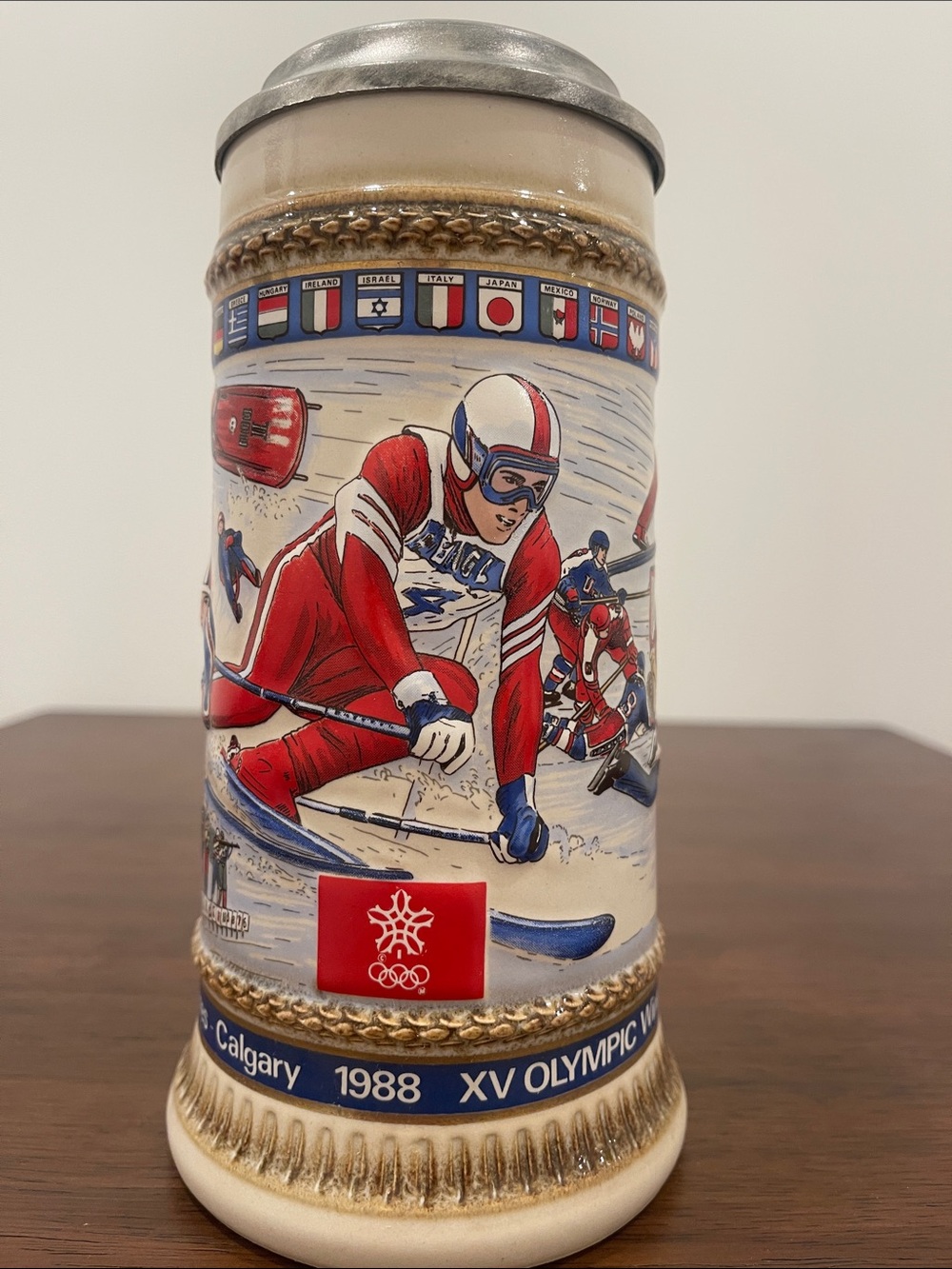 Vintage 1988 Anheuser Busch Beer Stein Winter Olympic Games - Picture 3 of 7